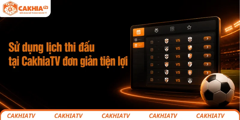 Lịch thi đấu mới nhất - Cập nhật nhanh mọi sự kiện thể thao 1 Sử dụng lịch thi đấu tại CakhiaTV đơn giản tiện lợi